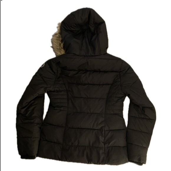 Abercrombie & Fitch Women's Quilted Jacket with Hood - Black - XS - Picture 2 of 6